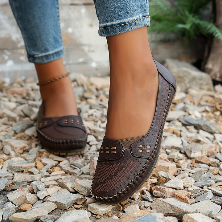 Elin | Ortopediske Loafers i Vintage Stil
