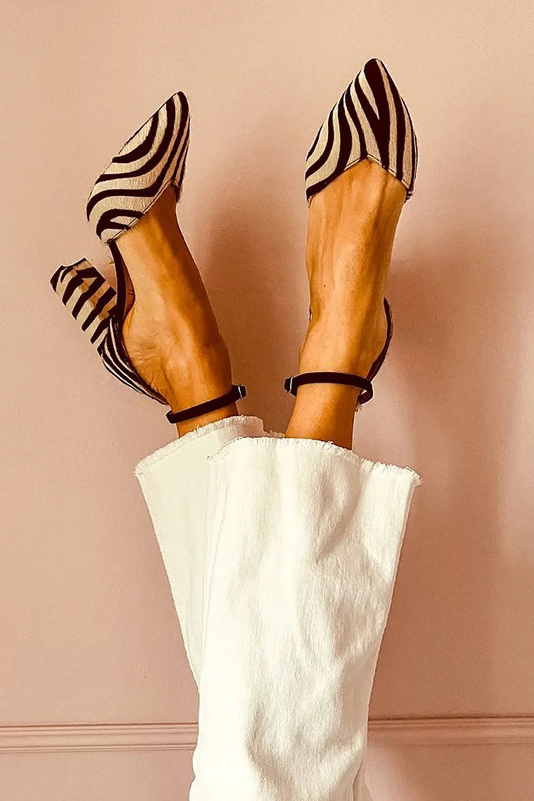 Marlaug | Statement-pumps med zebra-effekt