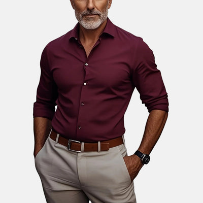 Gizmo™ | Herre Slim Fit Business Skjorte med Knyttfri