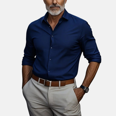 Gizmo™ | Herre Slim Fit Business Skjorte med Knyttfri