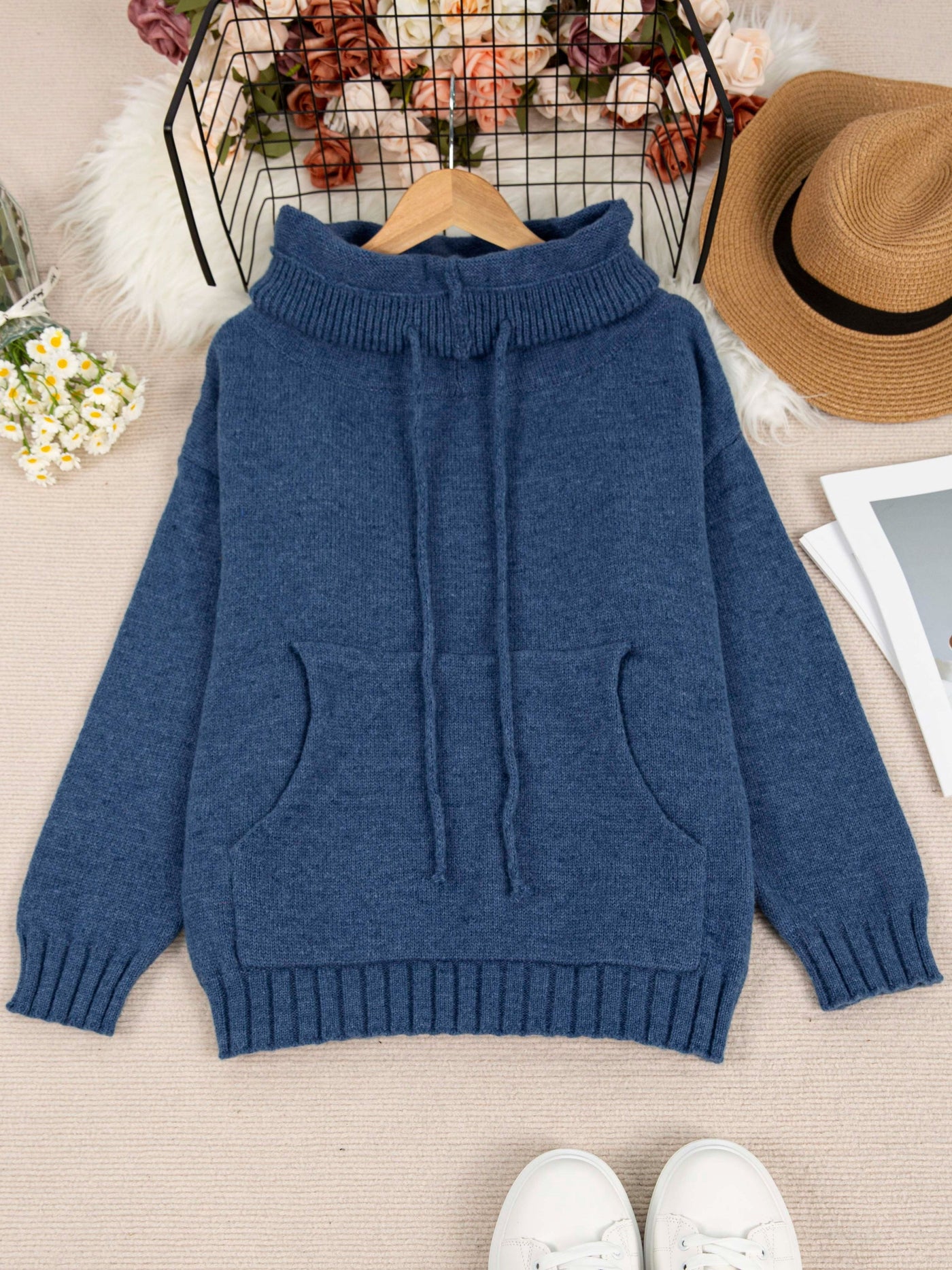 Laila | Langermet Genser Med Lomme