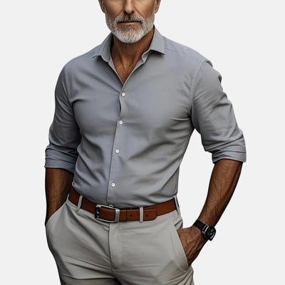 Gizmo™ | Herre Slim Fit Business Skjorte med Knyttfri