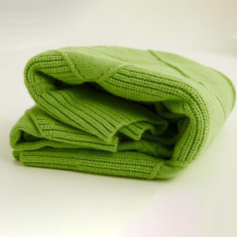 Solfrid | Høyhalset Genser med Strukturmønster