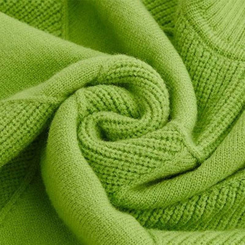 Solfrid | Høyhalset Genser med Strukturmønster