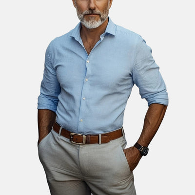 Gizmo™ | Herre Slim Fit Business Skjorte med Knyttfri