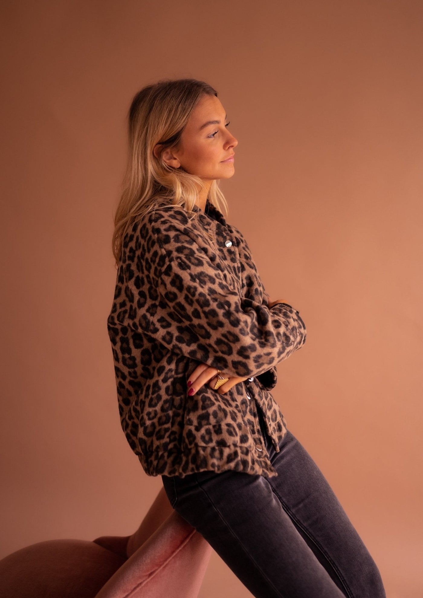 Charlene™ – Chic Leopard Print Jacket with Luxurious Appeal