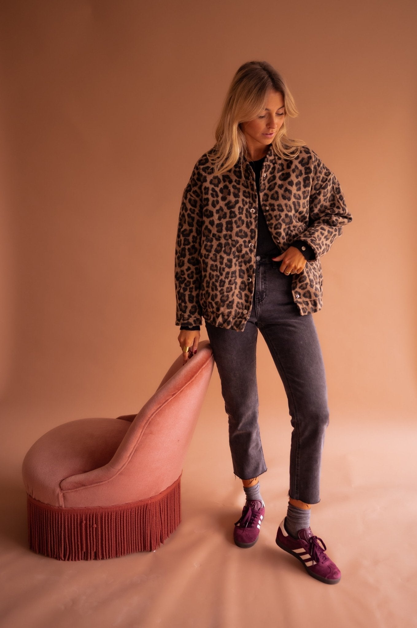 Charlene™ – Chic Leopard Print Jacket with Luxurious Appeal